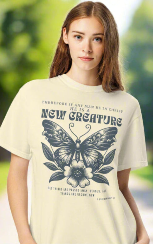New Creature Christian Bible Verse T-Shirt